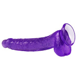 Load image into Gallery viewer, 12 inch crooked mouth purple jelly dildo