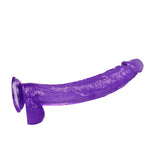 Load image into Gallery viewer, 12 inch crooked mouth purple jelly dildo