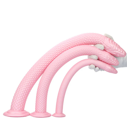 21 Inch Pink Soft Animal Snake Dildo