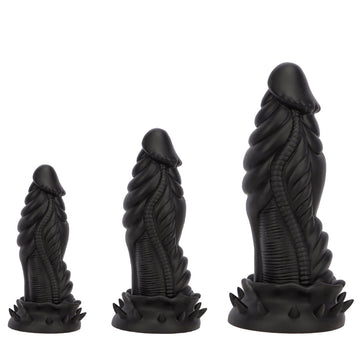 Orange 3 Inch Thick Spiked Dragon Dildo