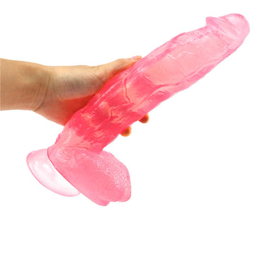 11.8 Inch Big Thick Pink Jelly Dildo