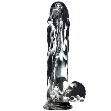 9 Inch Mixed Colors 2 Inch Wide Dildo