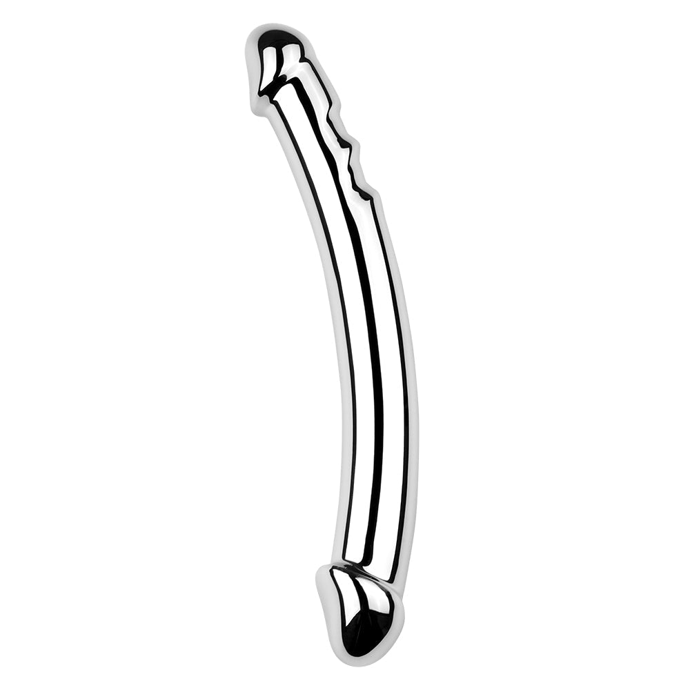 7 Inch Silver Double Ended  Metal Dildo