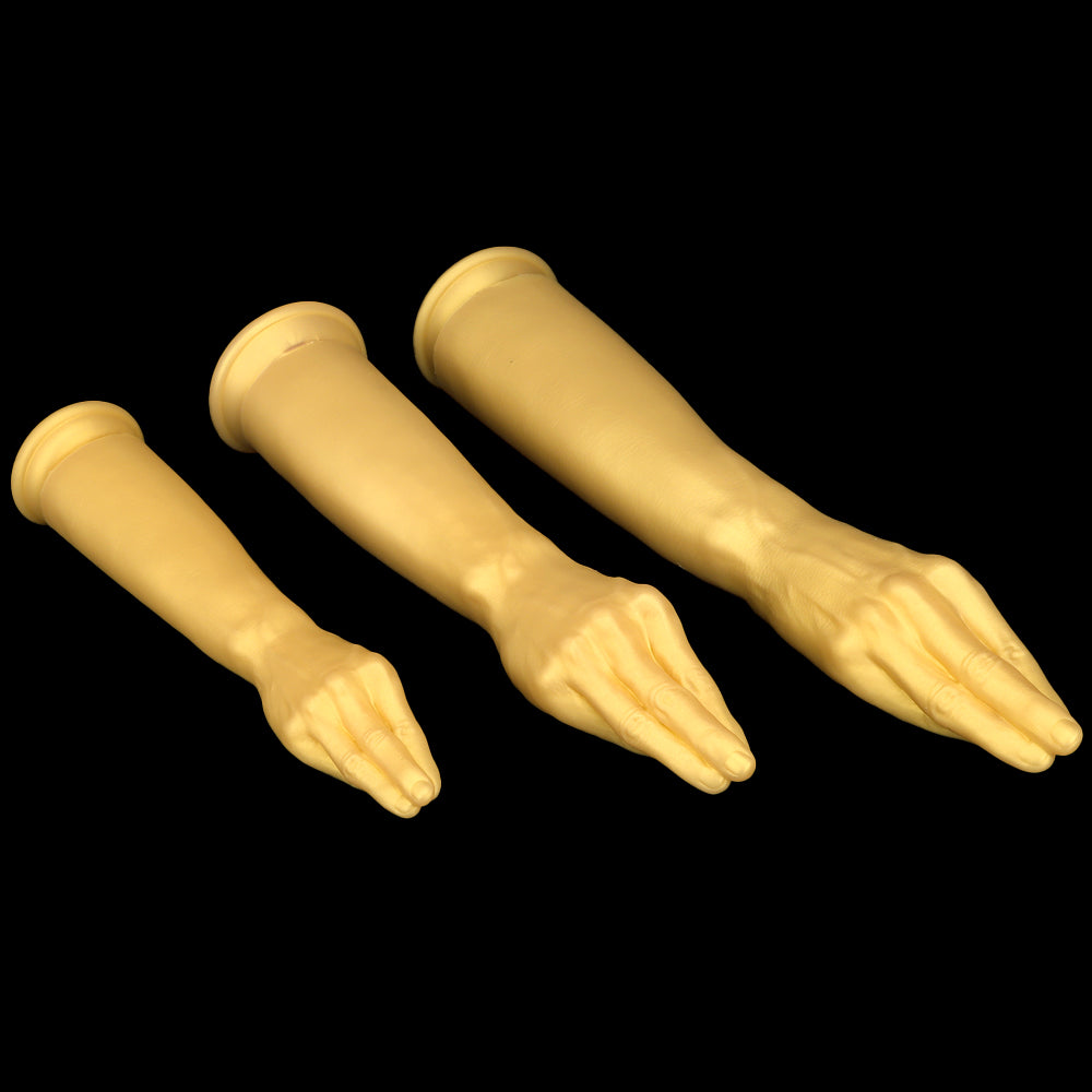16 Inch Gold Real Hand Model Fist Dildo