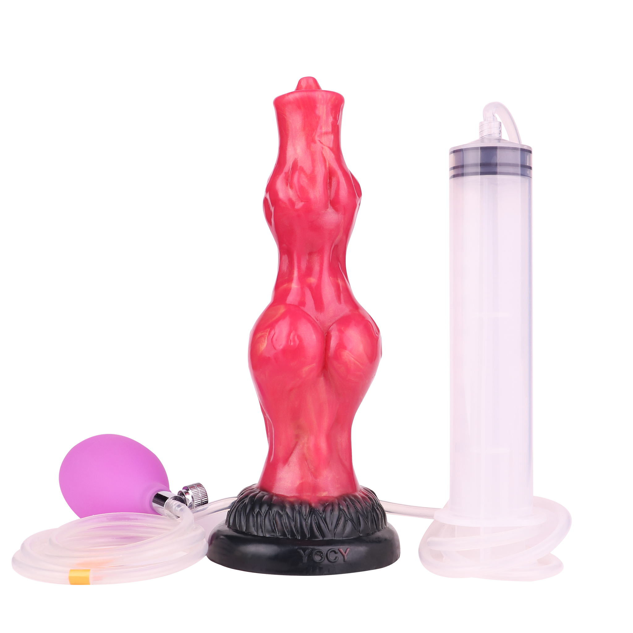 8 Inch Red Double Knot Ejaculating Dildo