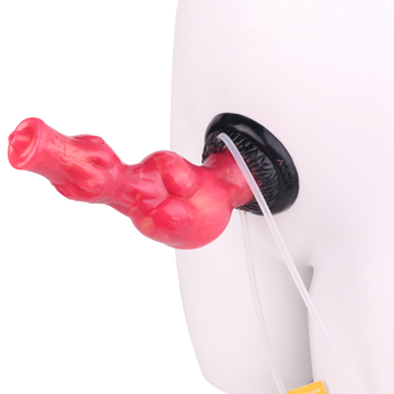 8 Inch Red Double Knot Ejaculating Dildo