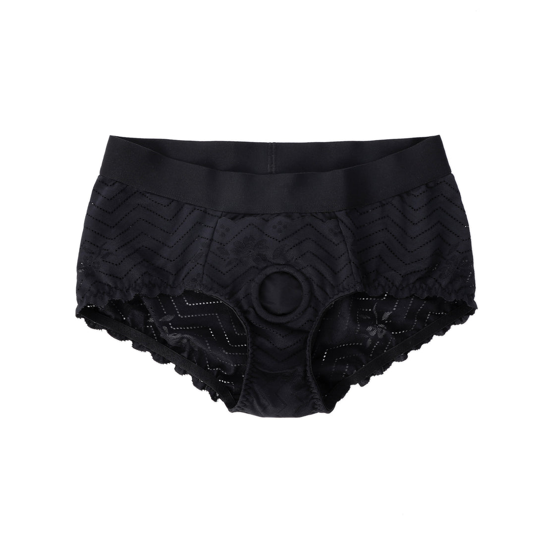 Black Close Fitting Strap On Harness