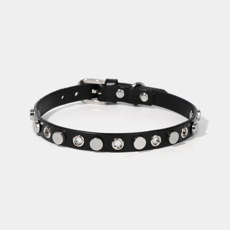 Studded Leather BDSM Training Collar
