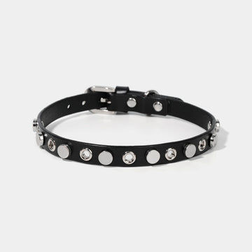 Studded Leather BDSM Training Collar