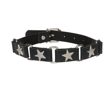 Pentagram Bondage Leather BDSM Collar
