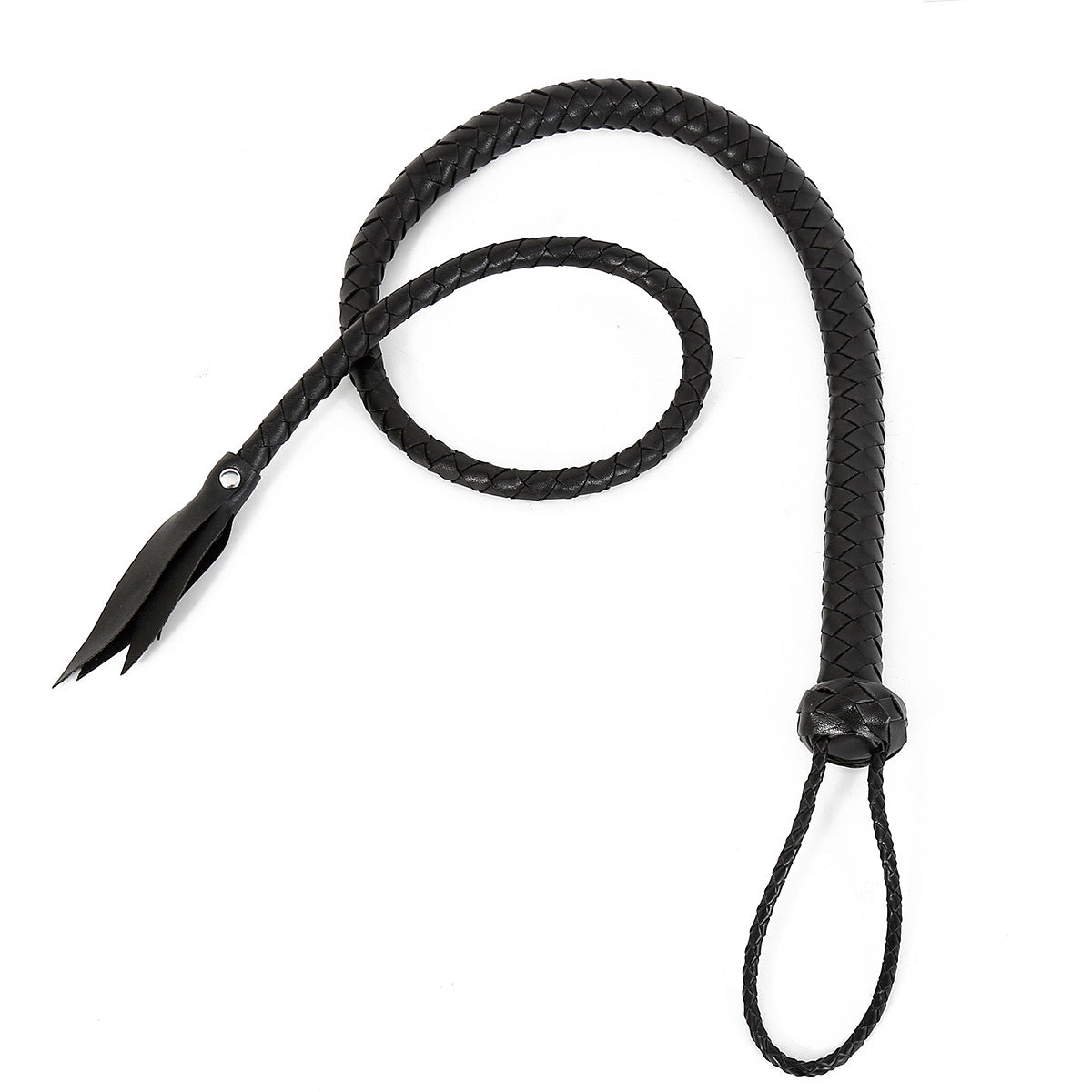 Long Whip Black Leather BDSM Flogger