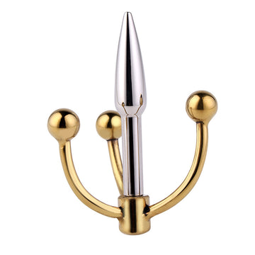 Three Prongs Stainless Steel BDSM Penis Plug