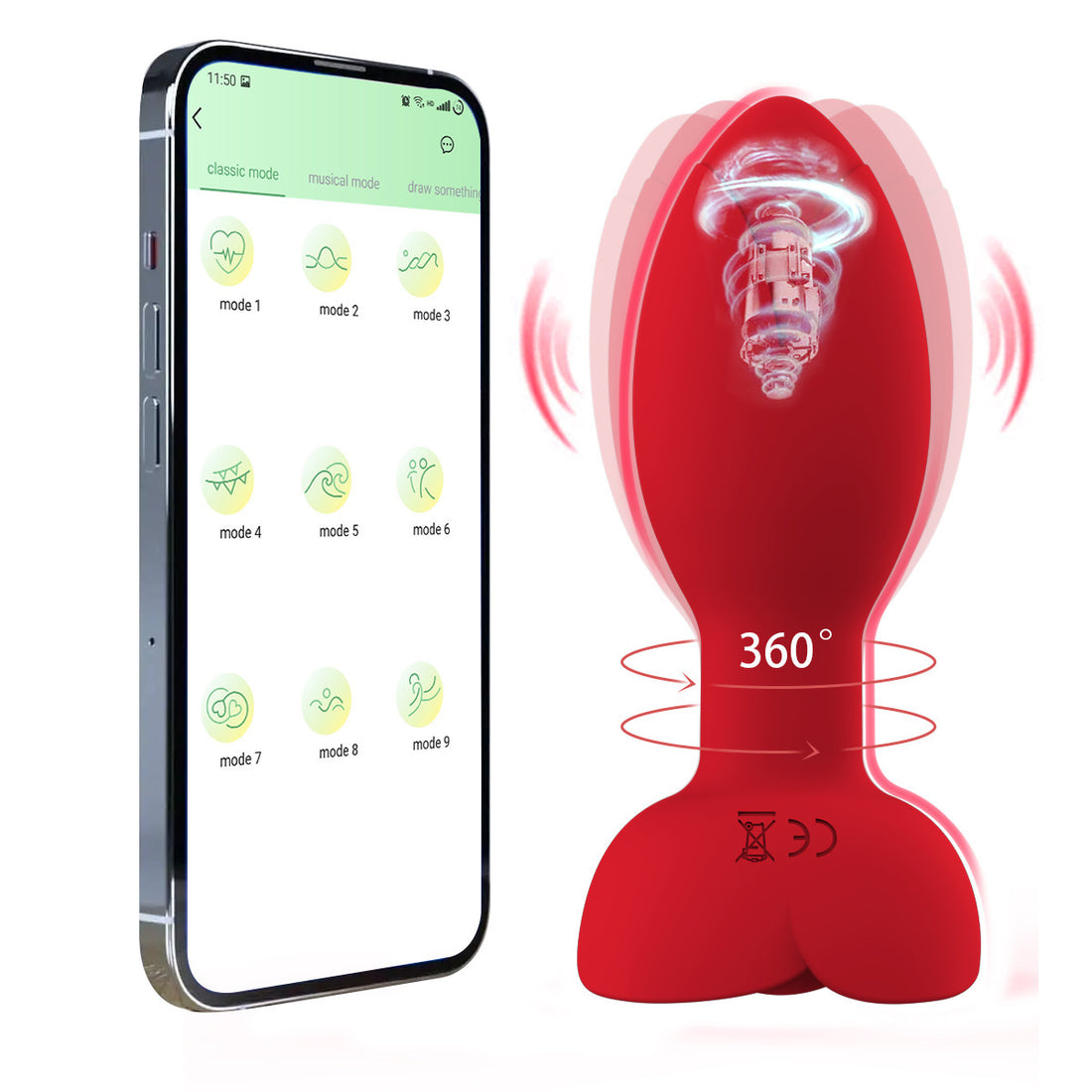 Remote Controlled Vibrating Rose Butt Plug