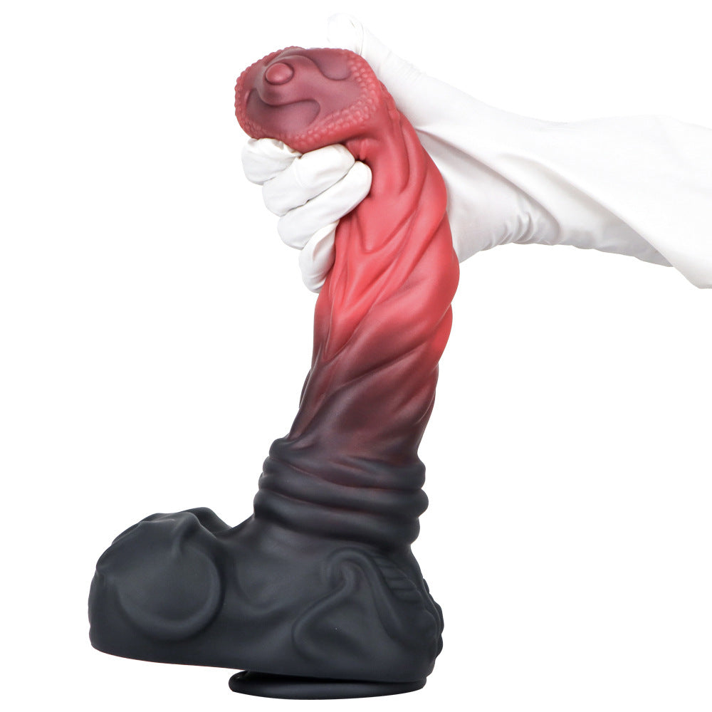 7.8 Inch Textured Fantasy Silicone Anal Horse Dildo