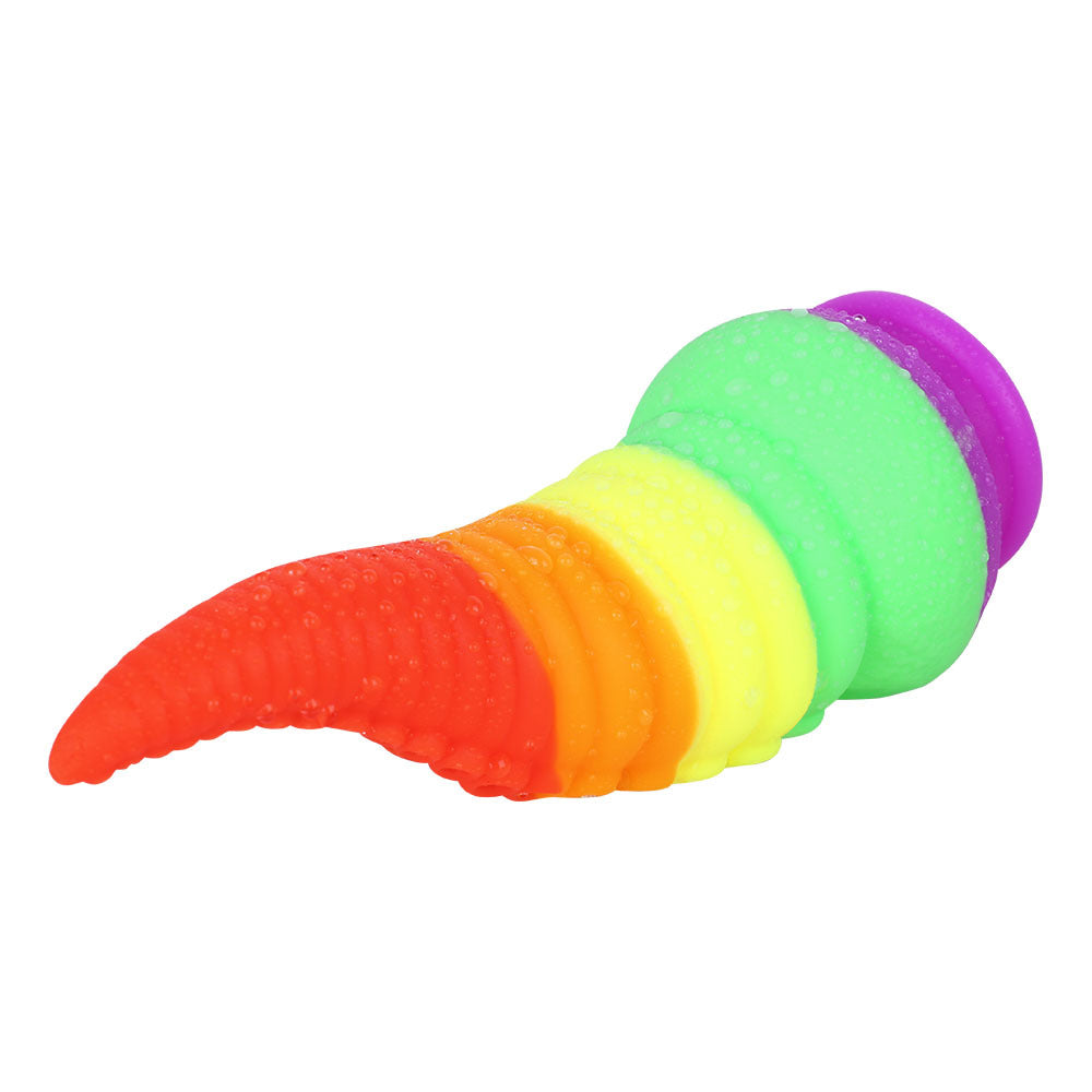 Rainbow Octopus Tentacle Suction Cup Dildo