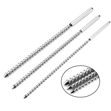 Beaded Stainless Steel BDSM Dick Plug