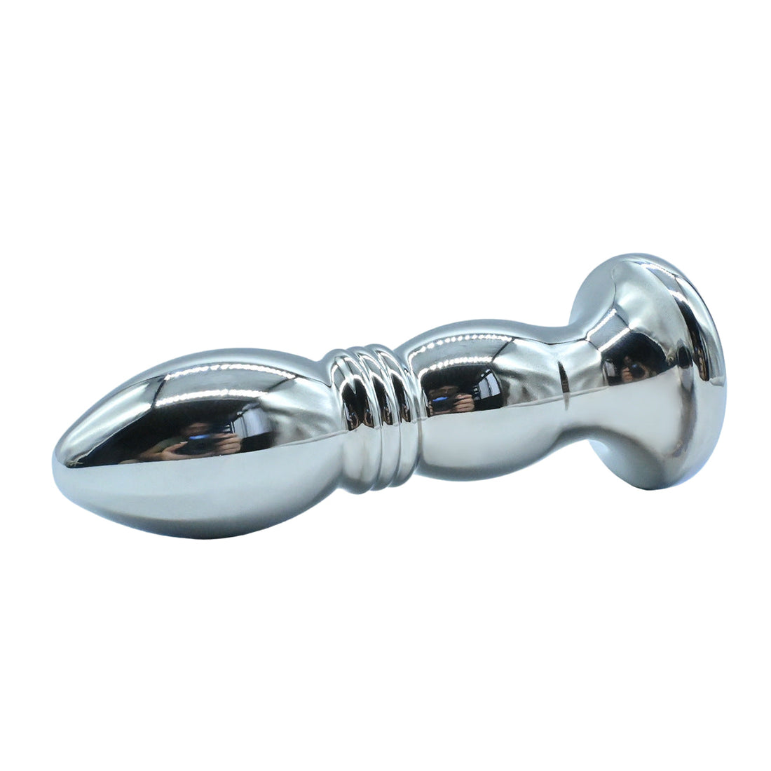 Round Head Ribbed Blue Jewel Butt Plug Kit
