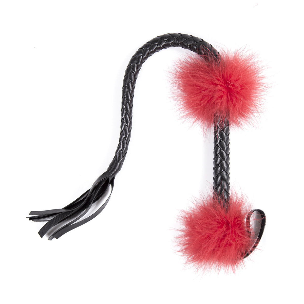 Red Feather Whip Leather BDSM Flogger
