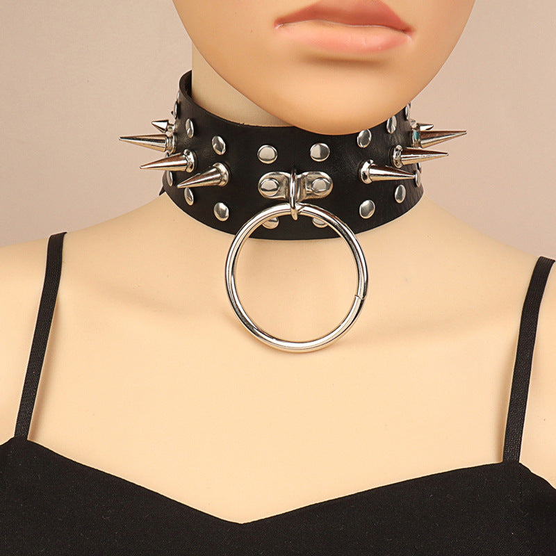Gothic Spiked Bondage BDSM Collar