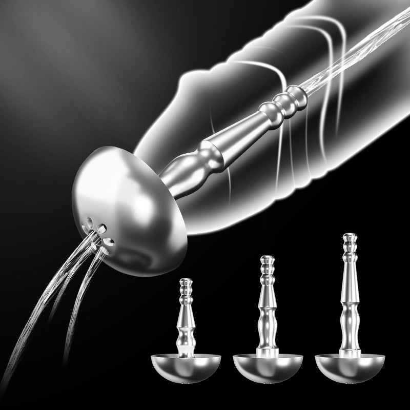 Stainless Steel Shower Hollow BDSM Penis Plug