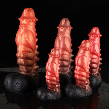 Spiked Orange Fantasy Monster Dildo