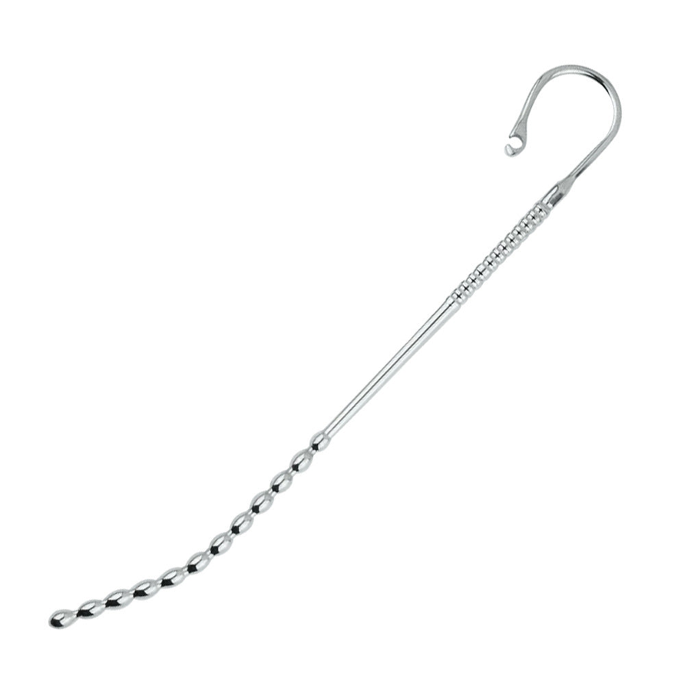 Long Stainless Steel Curved BDSM Penis Plug