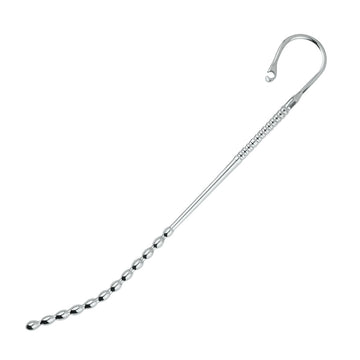 Long Stainless Steel Curved BDSM Penis Plug