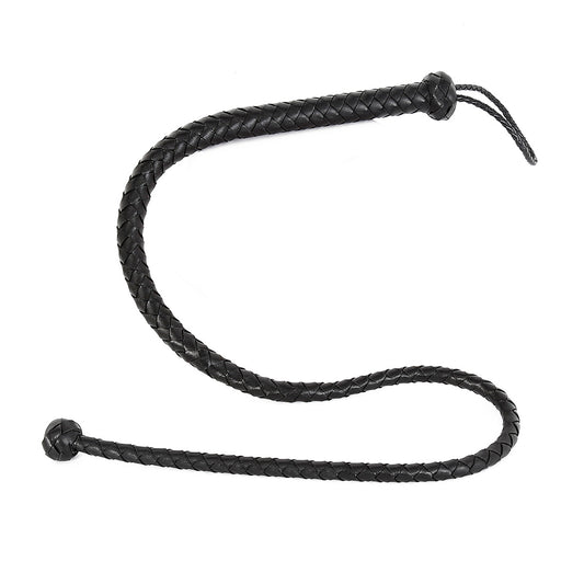 Long Whip Black Leather BDSM Flogger