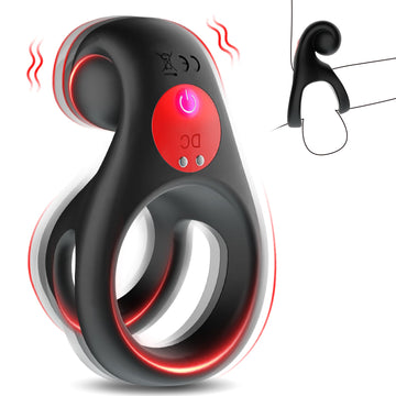 Red Dot Sex Silicone Vibrating Cock Ring