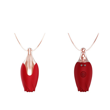 Discreet Necklace Clitoral Vibrator Rose Toy