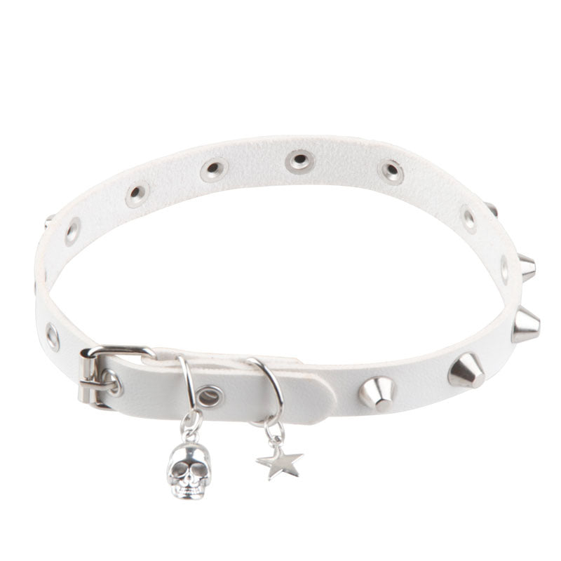 Gothic Leather Training BDSM Collar