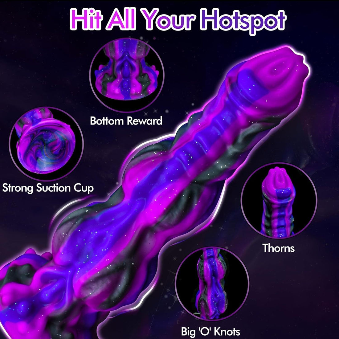 9 Inch Purple Fantasy Monster Dildo
