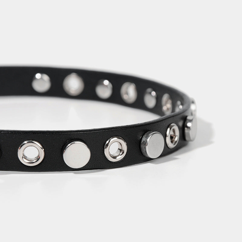 Studded Leather BDSM Training Collar