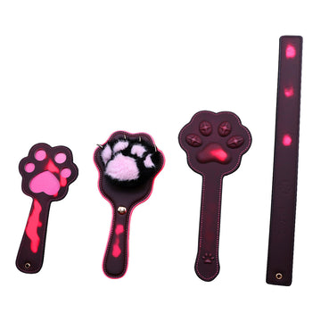 Heat Reactive Cat Paw Spanking Paddle Set