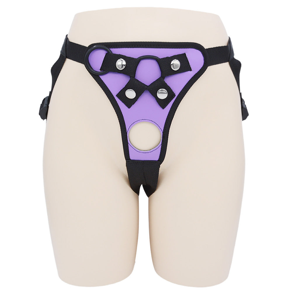 Purple Exposed Pussy Plus Size Strap On Harness
