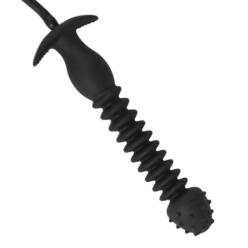 Black Huge Folding Inflatable Butt Plug