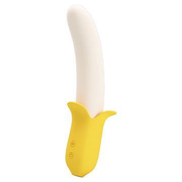 7.6-Inch Silicone Banana G-Spot Clitoral Vibrator