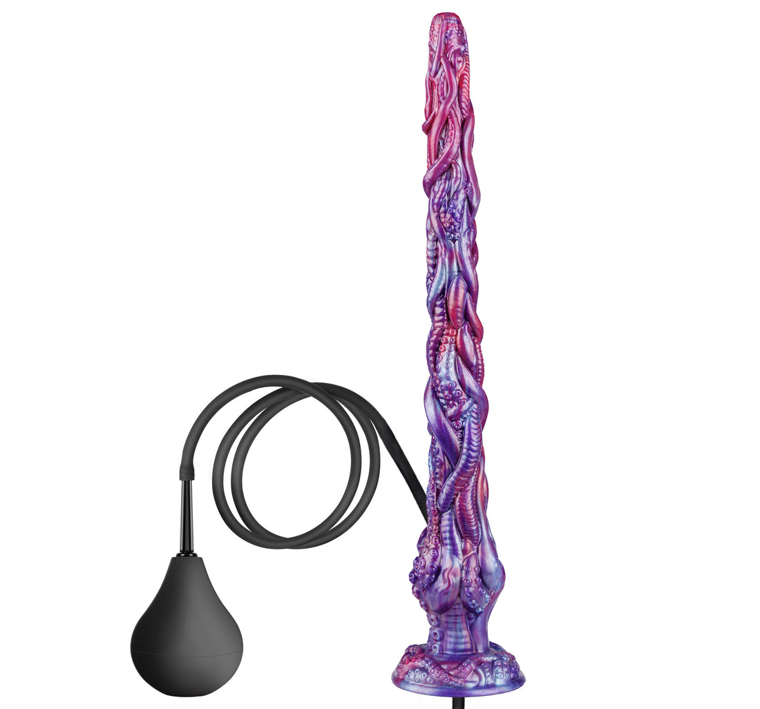 19.88-inch Purple Fantasy Tentacle Ejaculating Dildo
