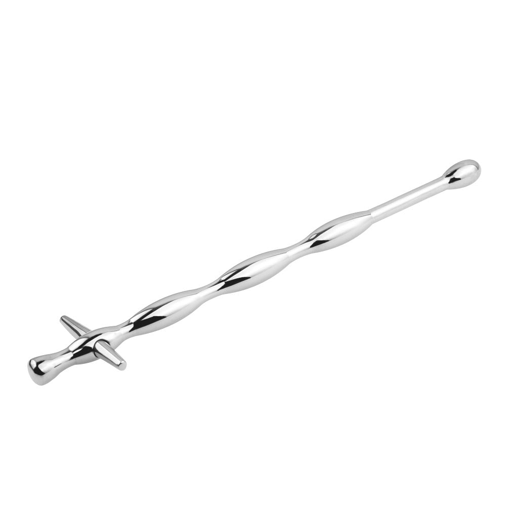 Cross Beaded Stainless Steel BDSM Penis Plug
