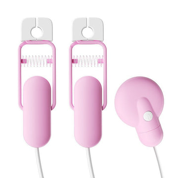 BDSM Pink Electric Vibrating Nipple Pinchers