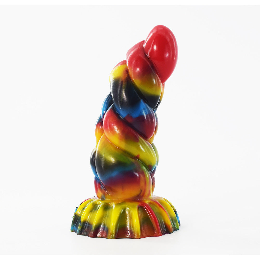 6.69 Inch Unicorn Rainbow Anal Dildo
