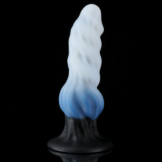 8 Inch Fantasy Rib Silicone Dog Dildo