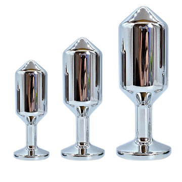 Goblet-Shaped Metal Green Gem Butt Plug