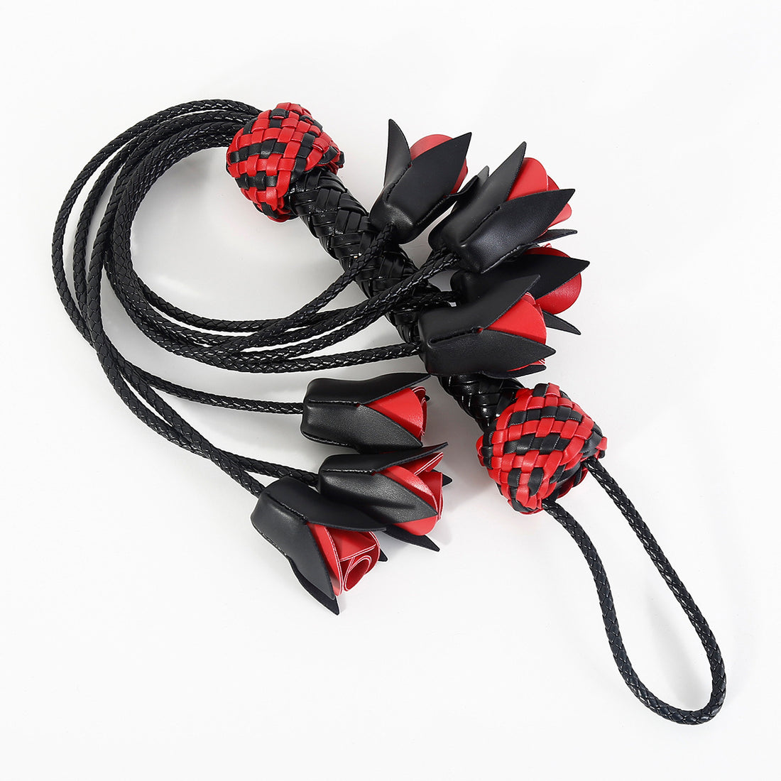 Rose Leather Bouquet Queen Whip BDSM Flogger