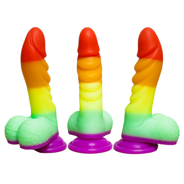 7 inch Textured Realistic Rainbow Dildo