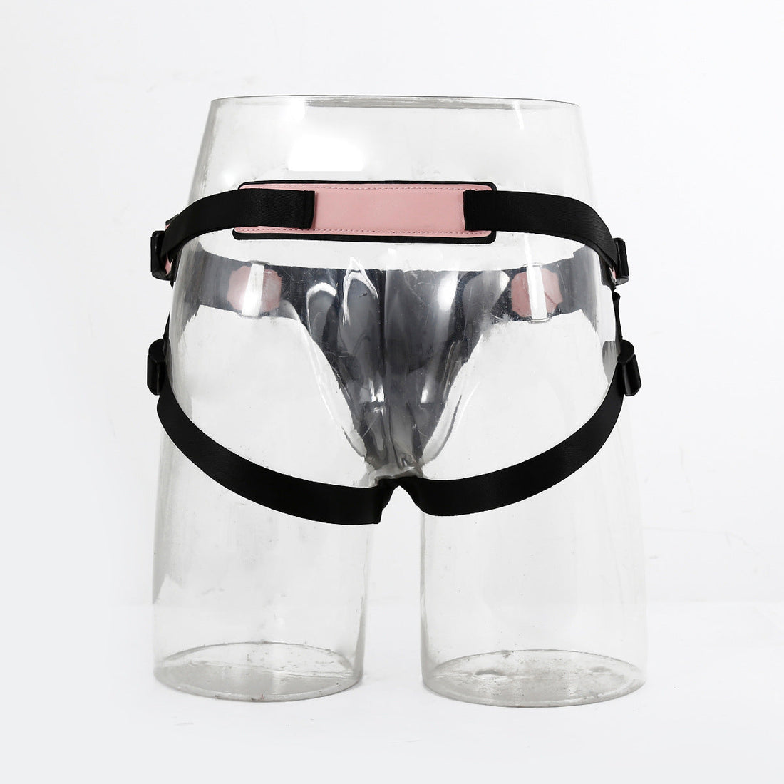 Pink Leather Plus Size Strap On Harness