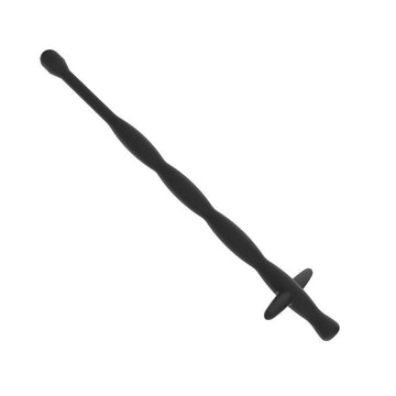 Black Silicone Threaded BDSM Dick Plug