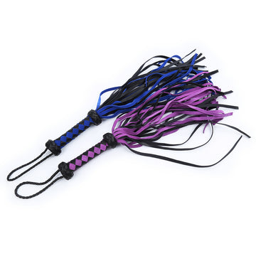 Colorblock Leather Tassel BDSM Flogger