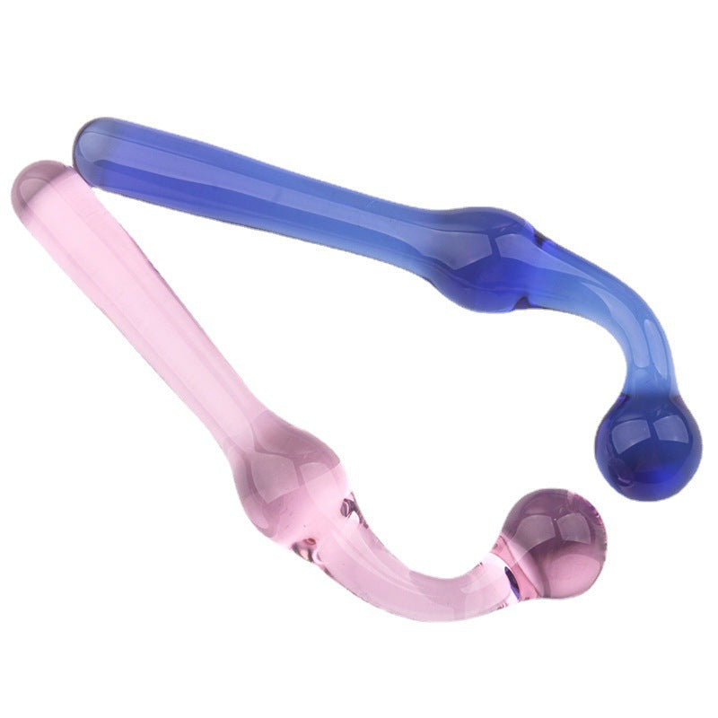 Curved G-spot Double Headed Glass Dildo
