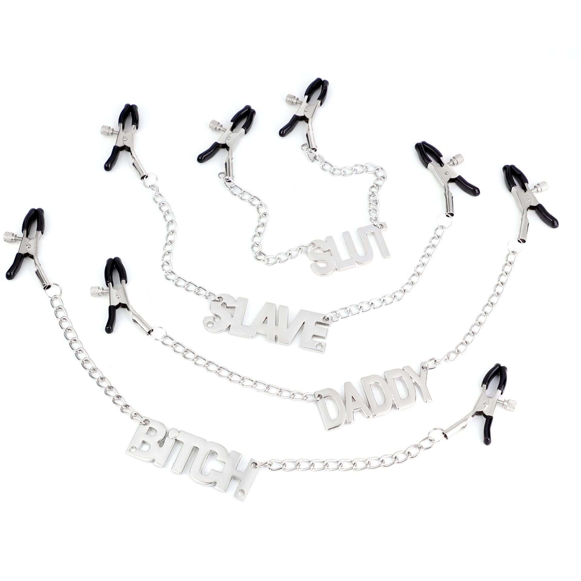Alphabet Chain BDSM Adjustable Nipple Pinchers